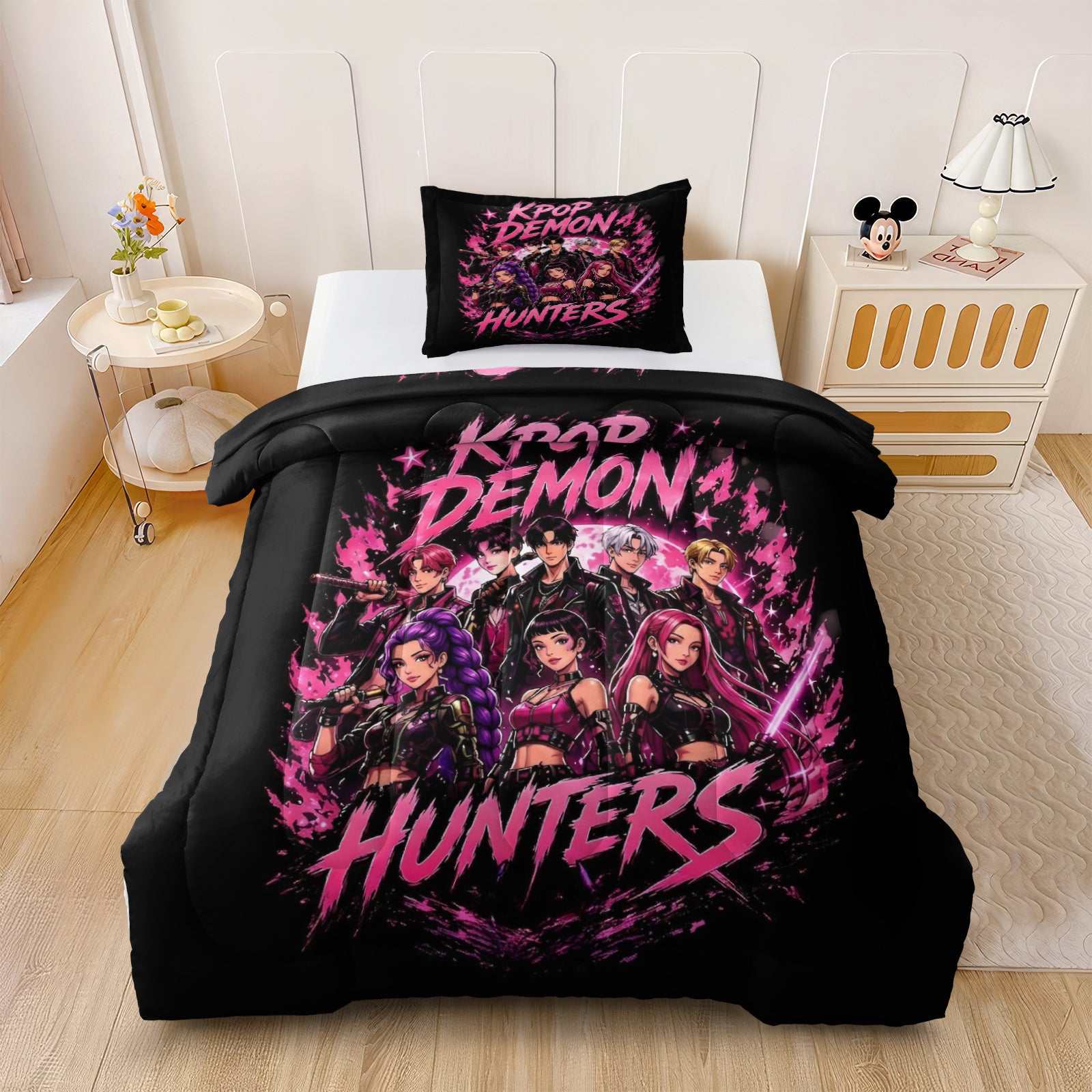 Kpop Demon Hunters  Comforter Pillowcase Sets Blanket All Season Reversible Quilted Duvet