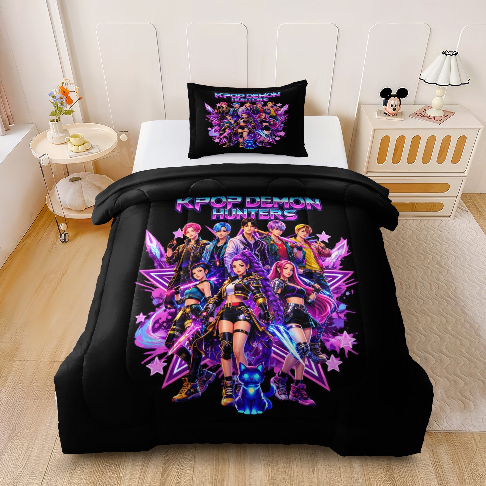 Kpop Demon Hunters  Comforter Pillowcase Sets Blanket All Season Reversible Quilted Duvet