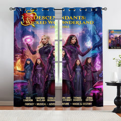Descendants Wicked Wonderland Blackout Curtains Drapes For Window Treatment Set