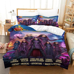 Descendants Wicked Wonderland Duvet Cover Quilt Case Pillowcase Bedding Set Without Filler