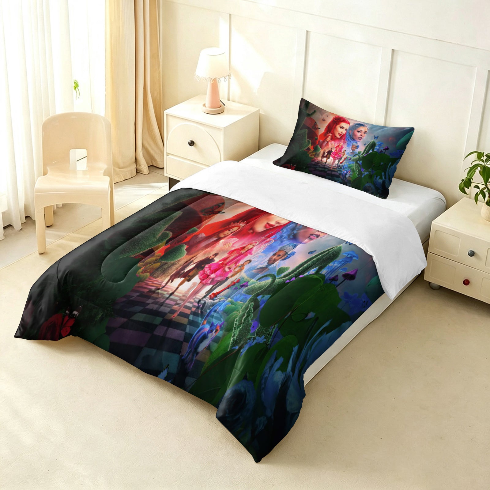 Descendants Wicked Wonderland Comforter Pillowcase Sets Blanket All Season Reversible Quilted Duvet