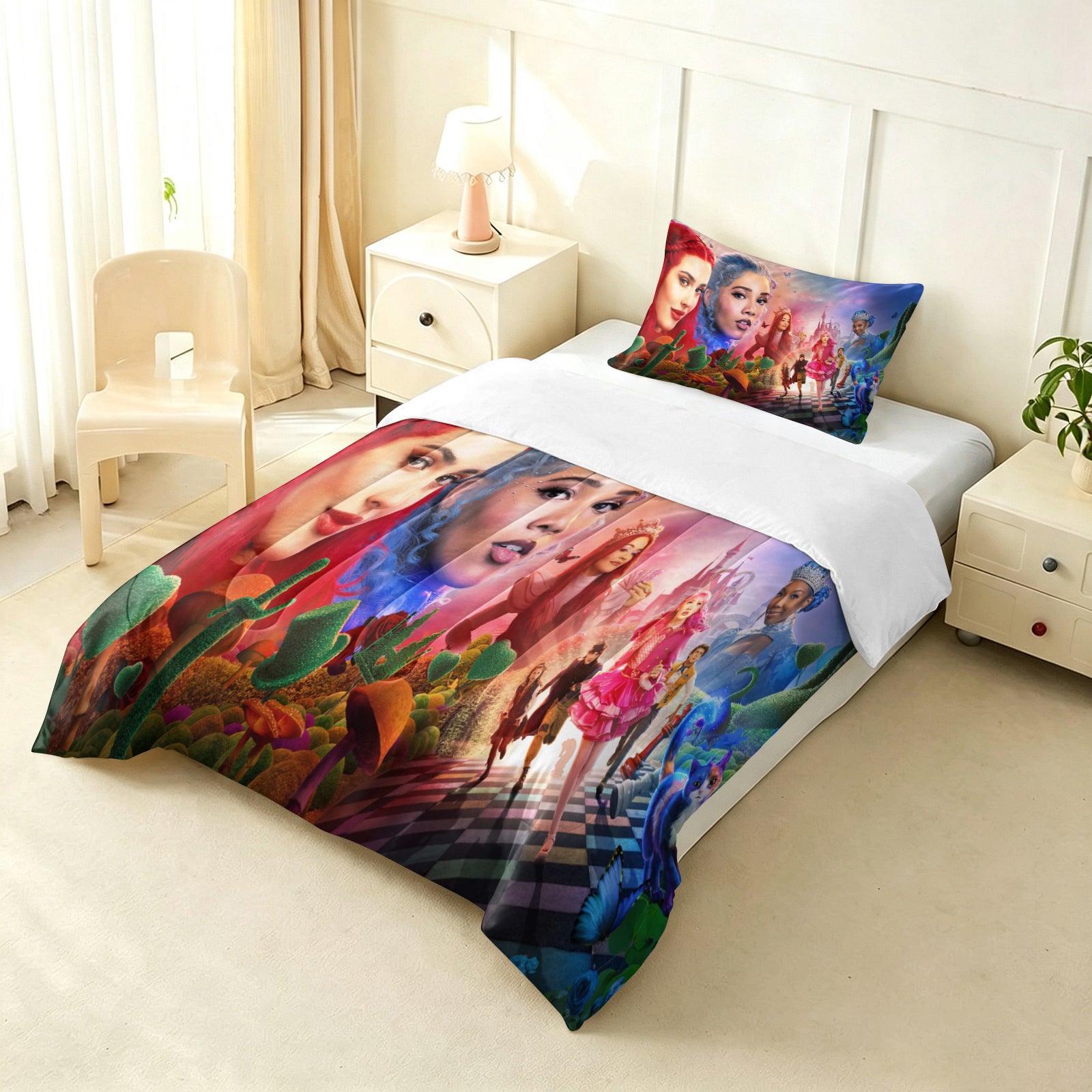 Descendants Wicked Wonderland Comforter Pillowcase Sets Blanket All Season Reversible Quilted Duvet