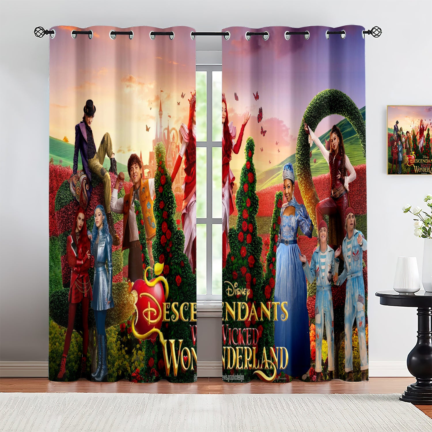 Descendants Wicked Wonderland Blackout Curtains Drapes For Window Treatment Set
