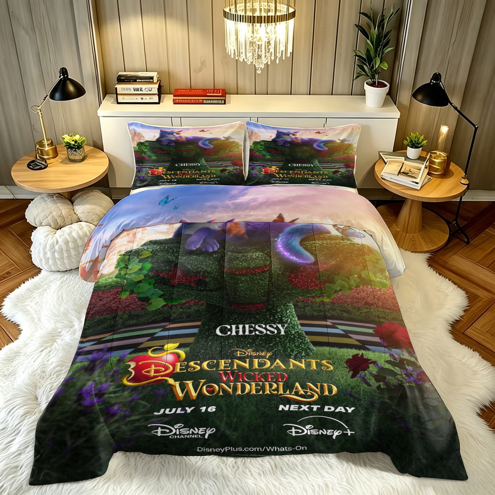 Descendants Wicked Wonderland Comforter Pillowcase Sets Blanket All Season Reversible Quilted Duvet