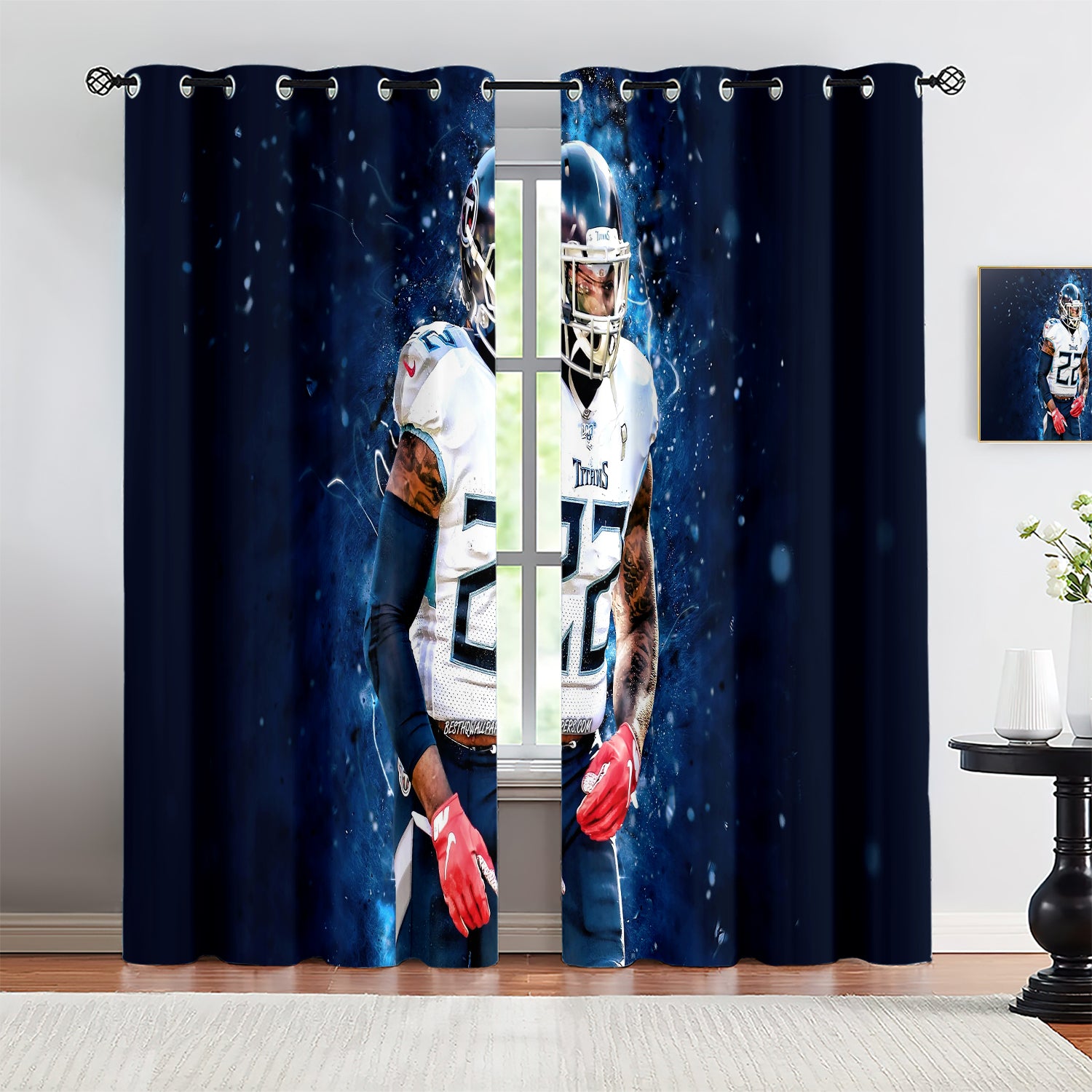 Derrick Henry Blackout Curtains Drapes for Window Treatment Set