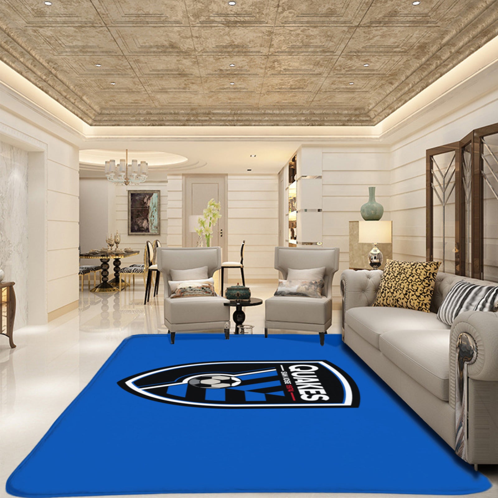 San Jose Soccer Earthquakes Carpet Living Room Bedroom Mats Kitchen Bathroom Rugs
