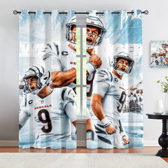 Joe Burrow Blackout Curtains Drapes for Window Treatment Set
