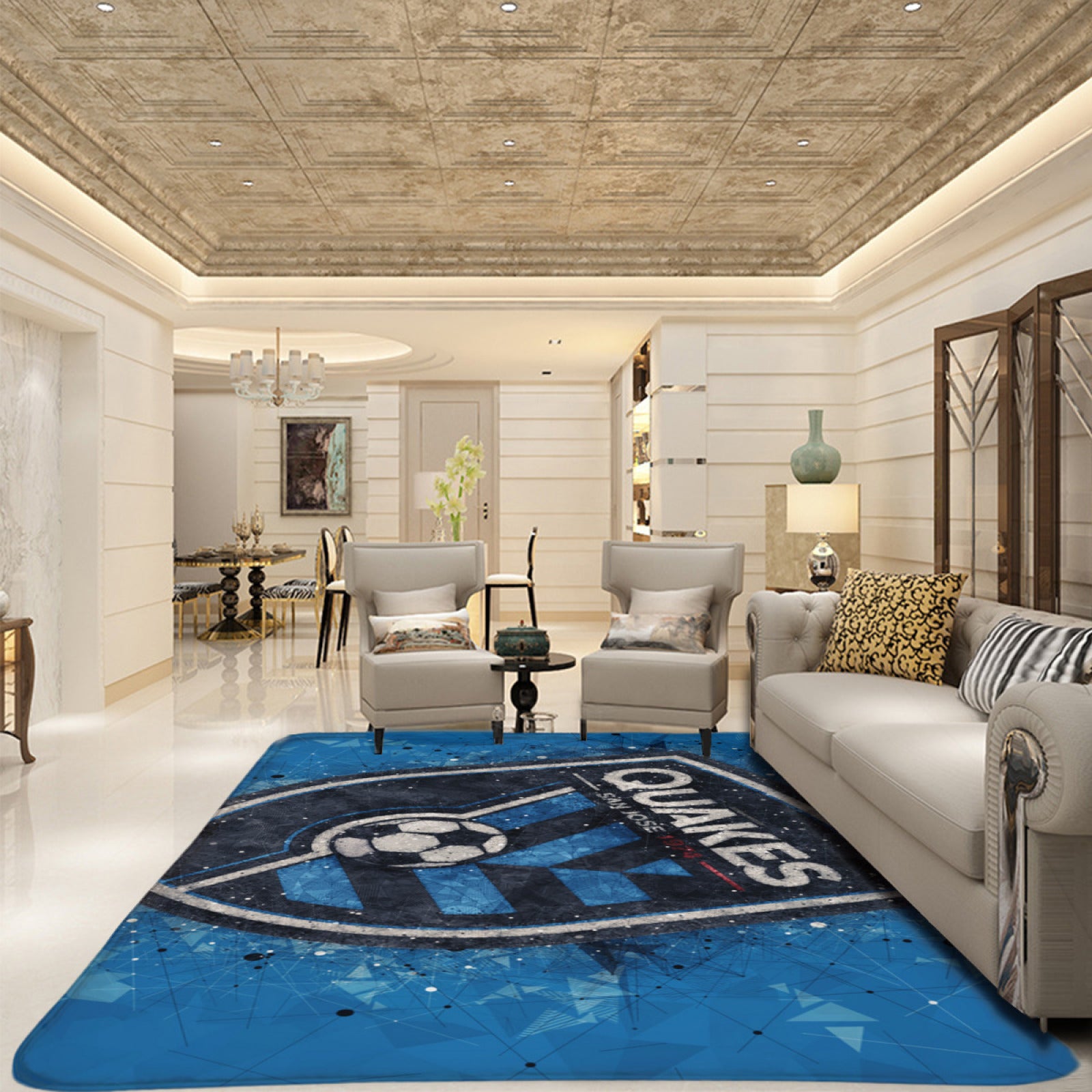 San Jose Soccer Earthquakes Carpet Living Room Bedroom Mats Kitchen Bathroom Rugs