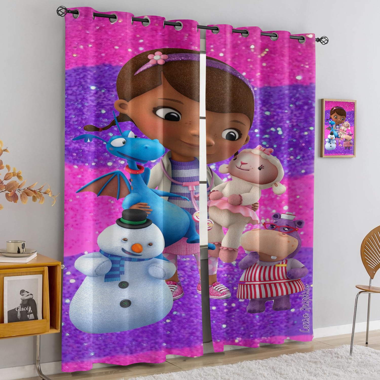 Doc McStuffins Blackout Curtains Drapes for Window Treatment Set