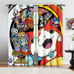 Yo Kai Watch Blackout Curtains Drapes for Window Treatment Set