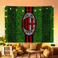 2025 New AC Milan Football Club Wall Decor Hanging Tapestry Home Bedroom Living Room Decoration Wall Decor