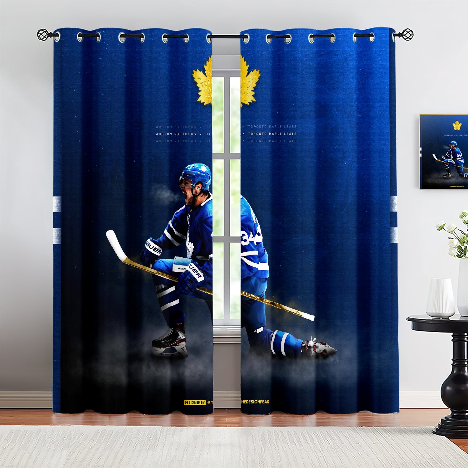 Auston Matthews Blackout Curtains Drapes for Window Treatment Set