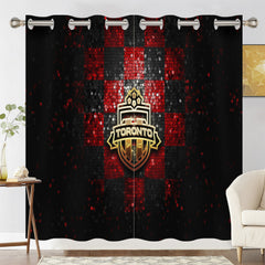 Toronto Soccer Blackout Curtains Drapes For Window Treatment Set