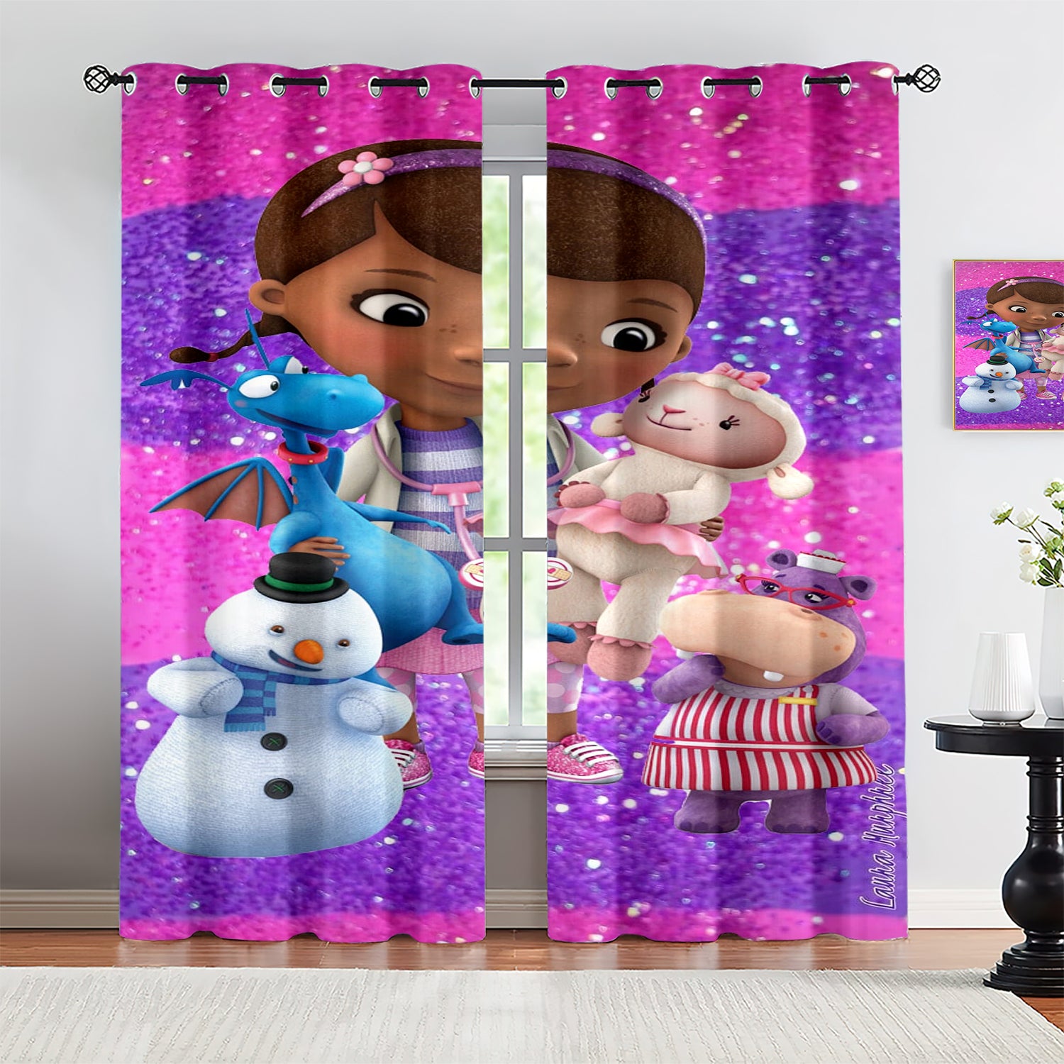 Doc McStuffins Blackout Curtains Drapes for Window Treatment Set
