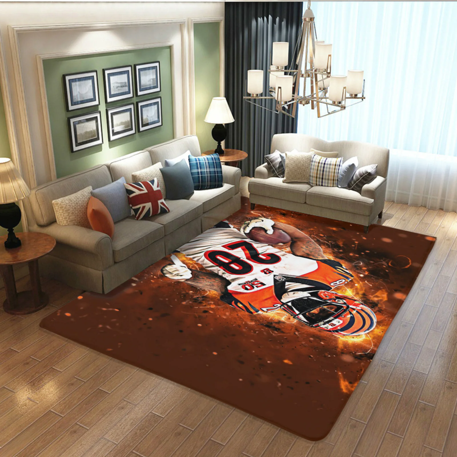 Cincinnati Bengals Football Team Carpet Living Room Bedroom Mats Kitchen Bathroom Rugs