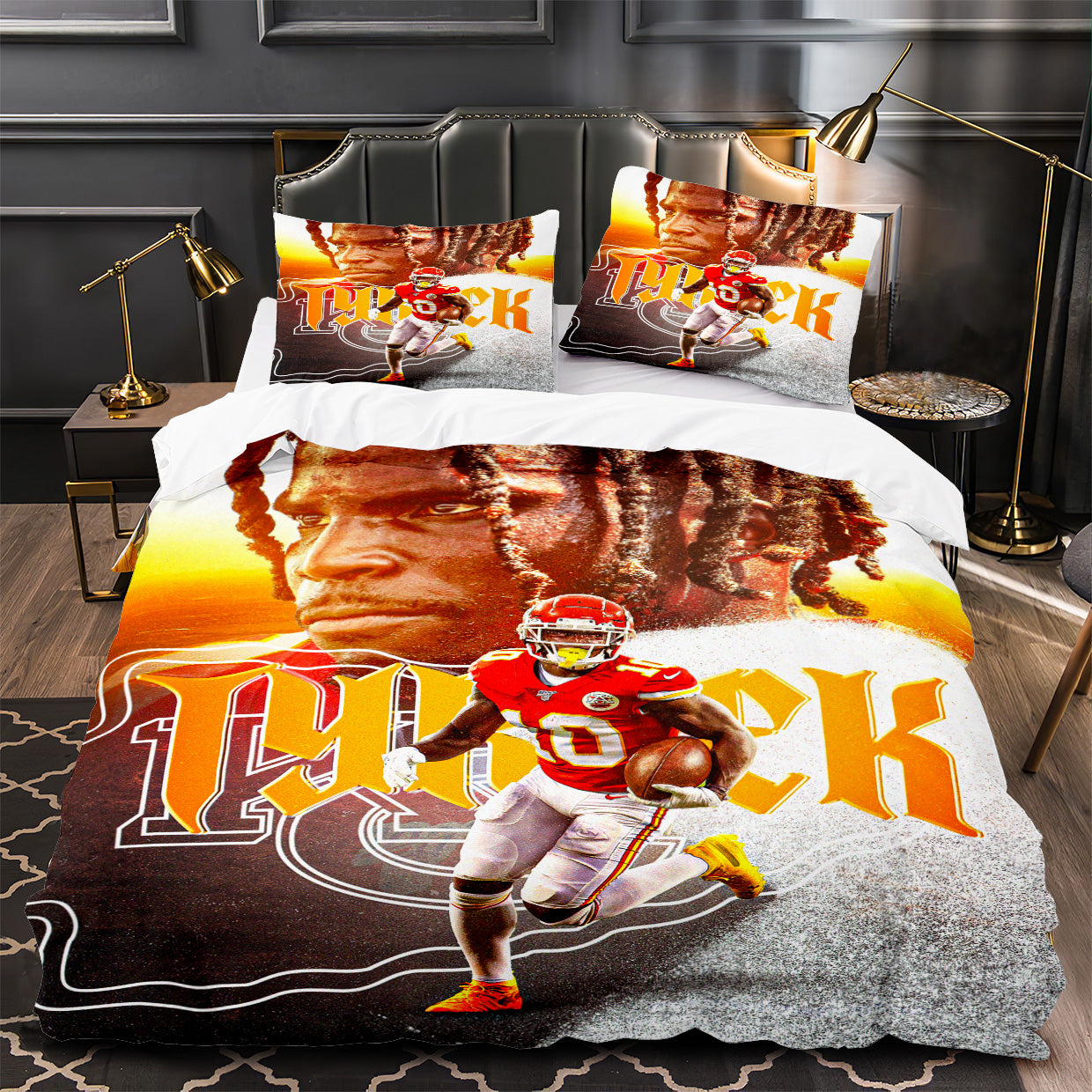 Tyreek Hill Rugby Football Player Duvet Cover Quilt Case Pillowcases