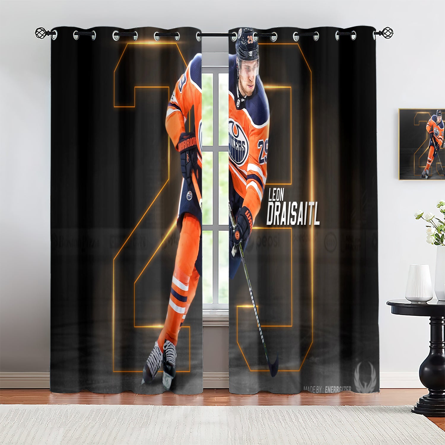 Leon Draisaitl Blackout Curtains Drapes for Window Treatment Set
