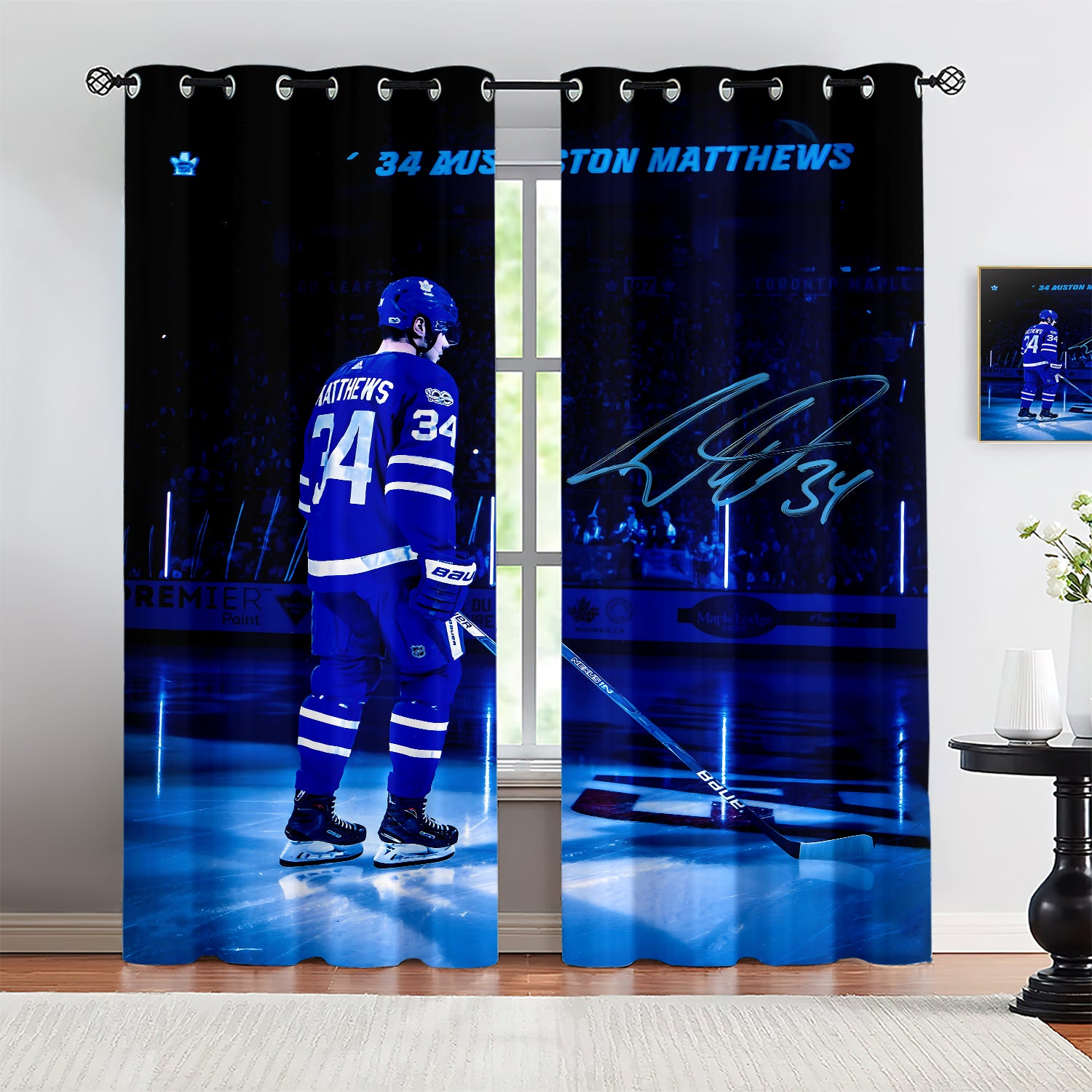 Auston Matthews Blackout Curtains Drapes for Window Treatment Set