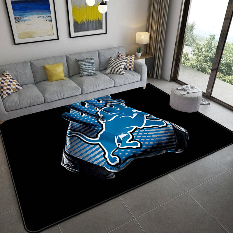 Detroit Lions Football League Carpet Living Room Bedroom Mats Kitchen Bathroom Rugs
