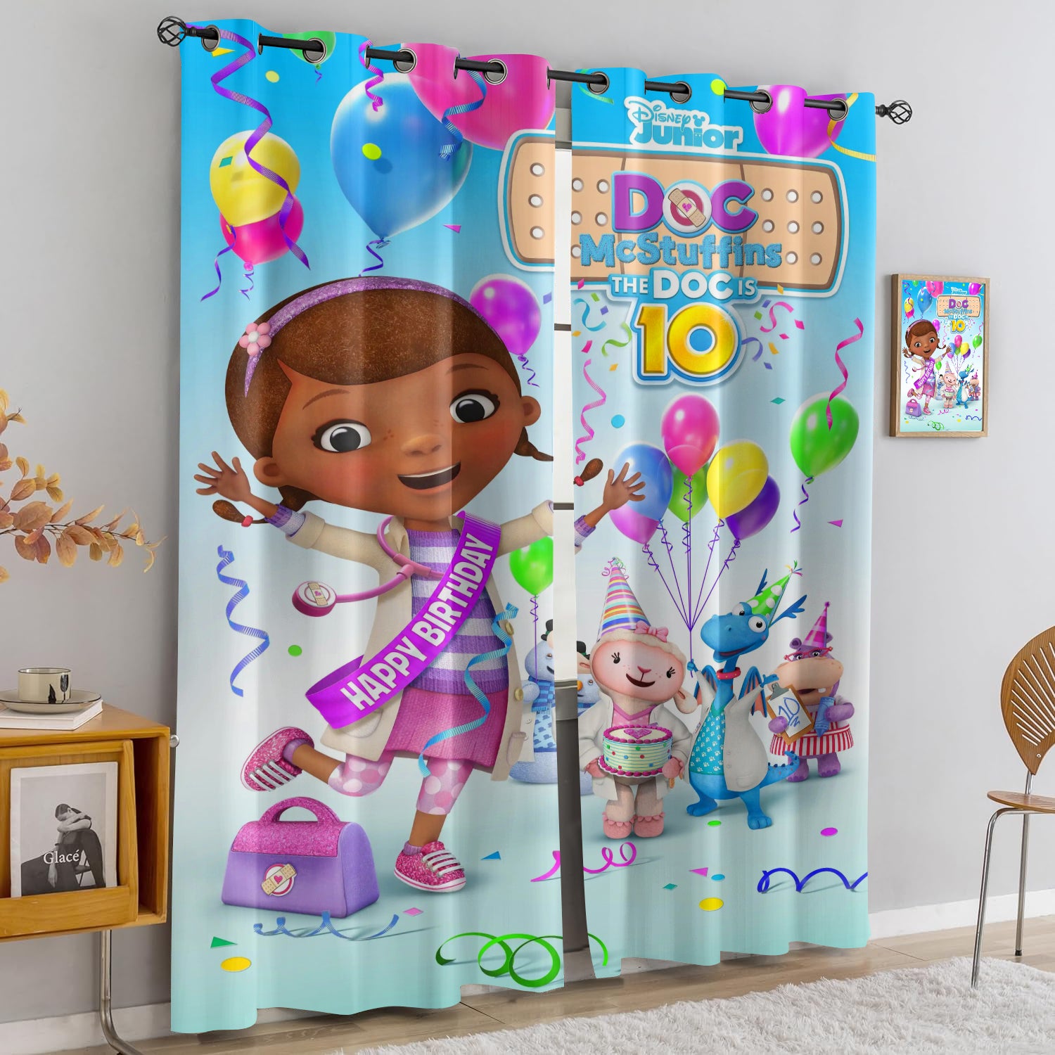 Doc McStuffins Blackout Curtains Drapes for Window Treatment Set