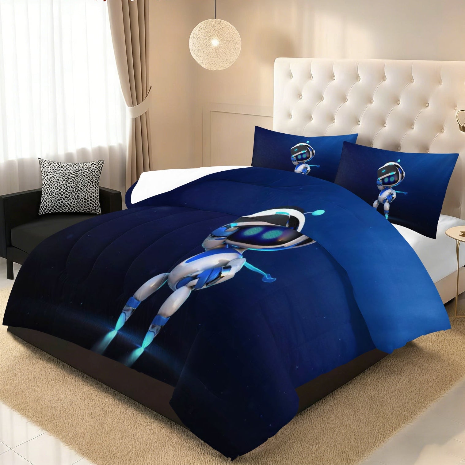 Astro Bot Comforter Pillowcase Sets Blanket All Season Reversible Quilted Duvet
