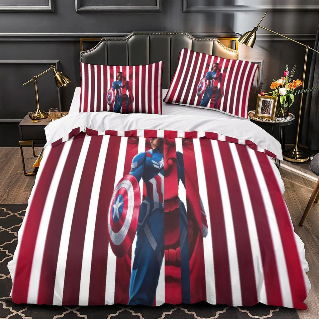 2025 NEW Captain America Brave New World Bedding Set Quilt Duvet Covers Bedding Sets