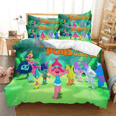 2025 New Trolls The Beat Goes On Duvet Cover Quilt Case Pillowcase Bedding Set Without Filler