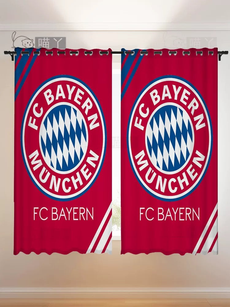 2025 New Bayern Munich Football Club Curtains Blackout Window Treatments Drapes Room Decor