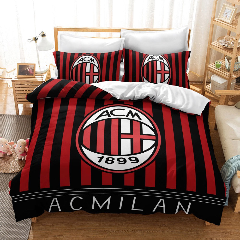 2025 NEW AC Milan Football Club Bedding Set Quilt Duvet Covers Bedding Sets Without Filler