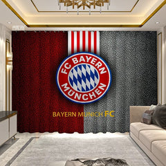 2025 New Bayern Munich Football Club Curtains Blackout Window Treatments Drapes Room Decor
