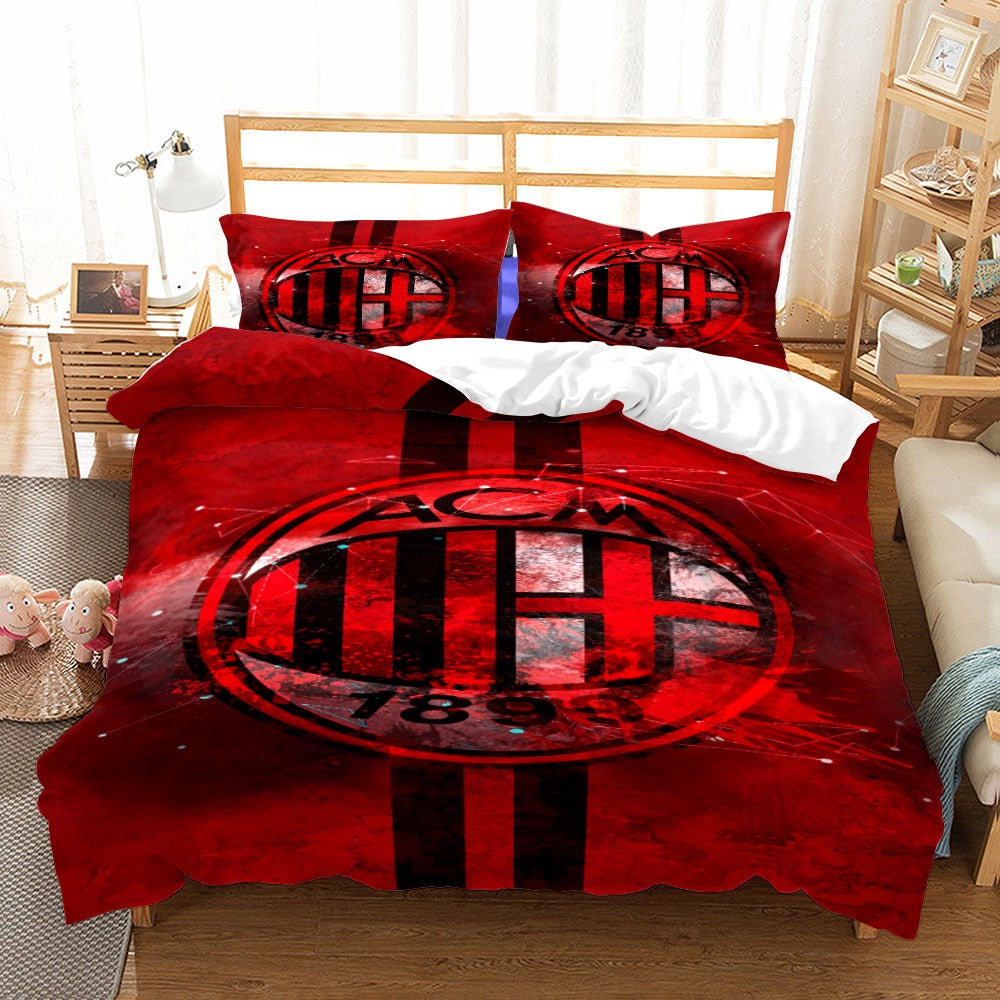 2025 NEW AC Milan Football Club Bedding Set Quilt Duvet Covers Bedding Sets Without Filler