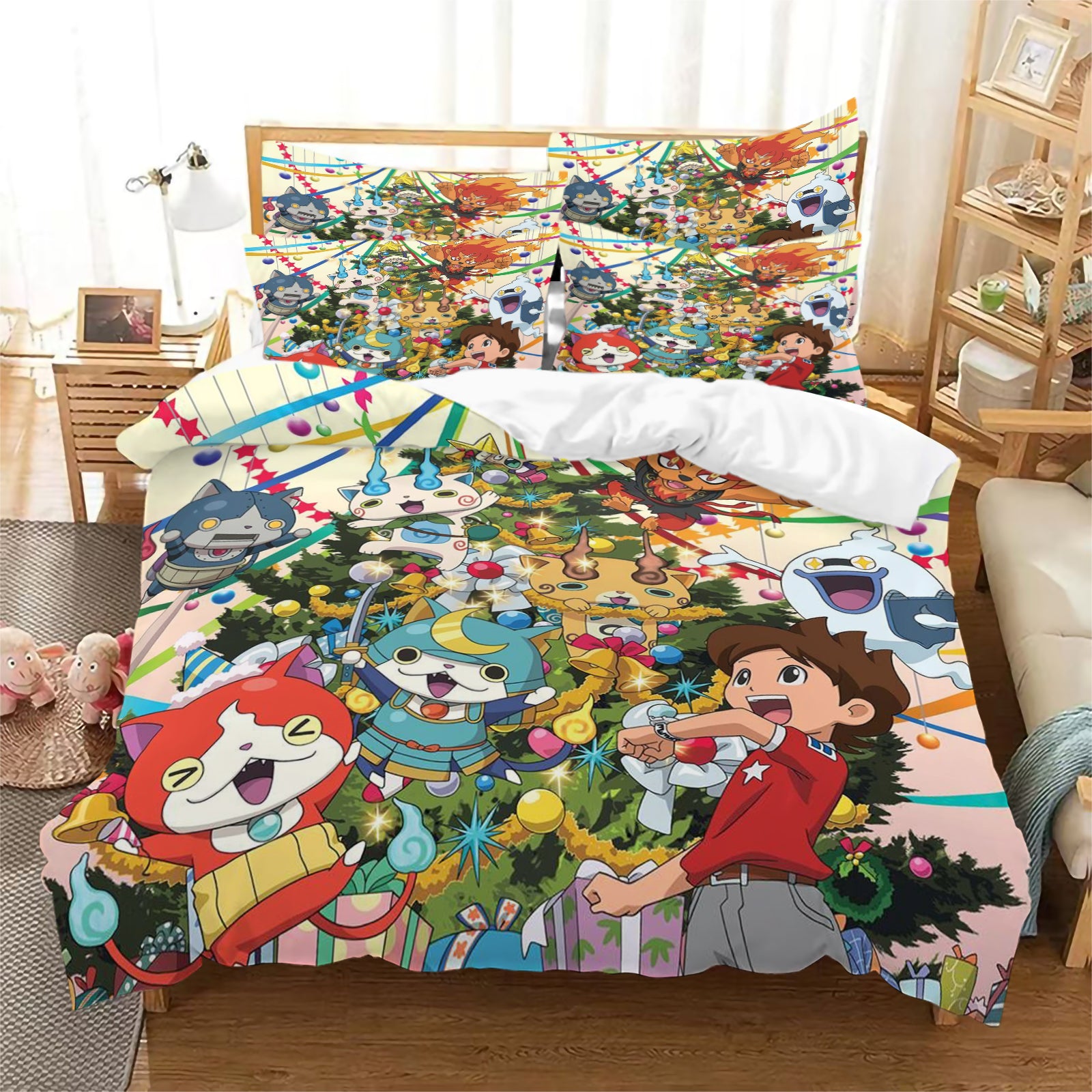 2025 New Yo-kai Watch Duvet Cover Quilt Case Pillowcase Bedding Set Without Filler