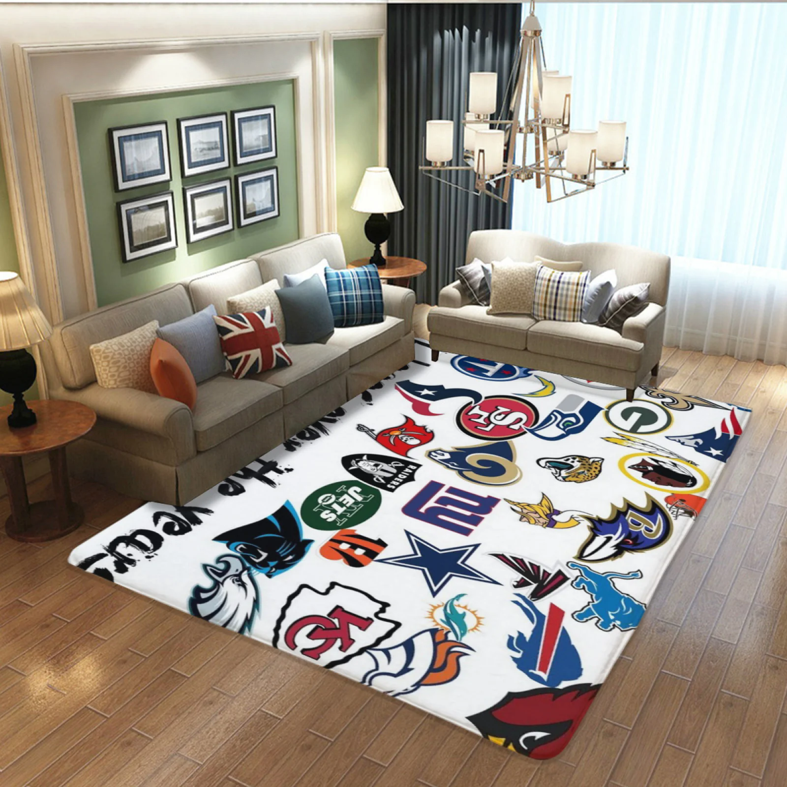 Football Team Carpet Living Room Bedroom Mats Kitchen Bathroom Rugs