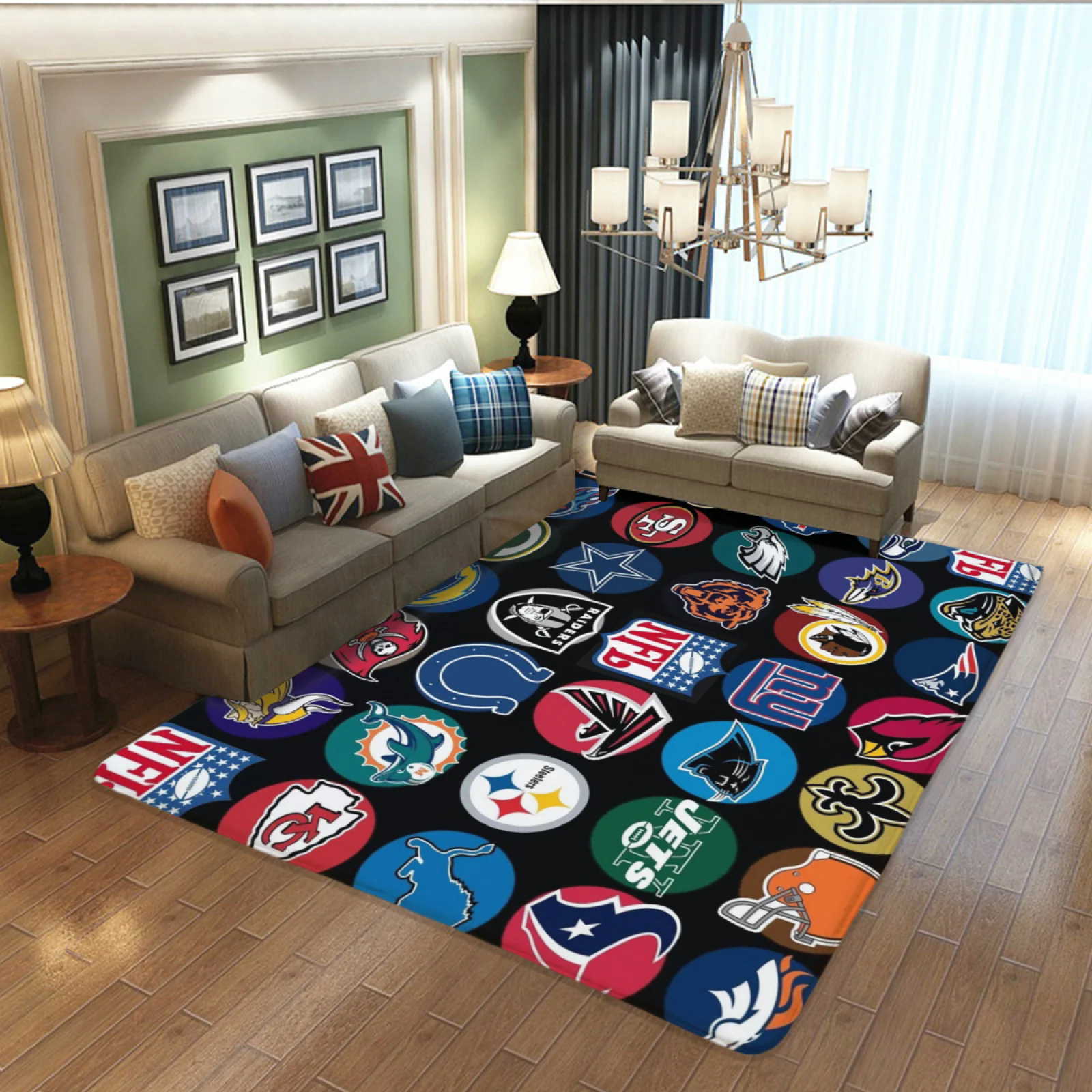 Football Team Carpet Living Room Bedroom Mats Kitchen Bathroom Rugs