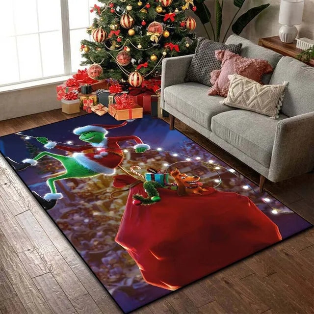 How the Grinch Stole Christmas The Grinch Graphic Carpet Living Room Bedroom Sofa Rug Door Mat Kitchen Bathroom Mats for Kids