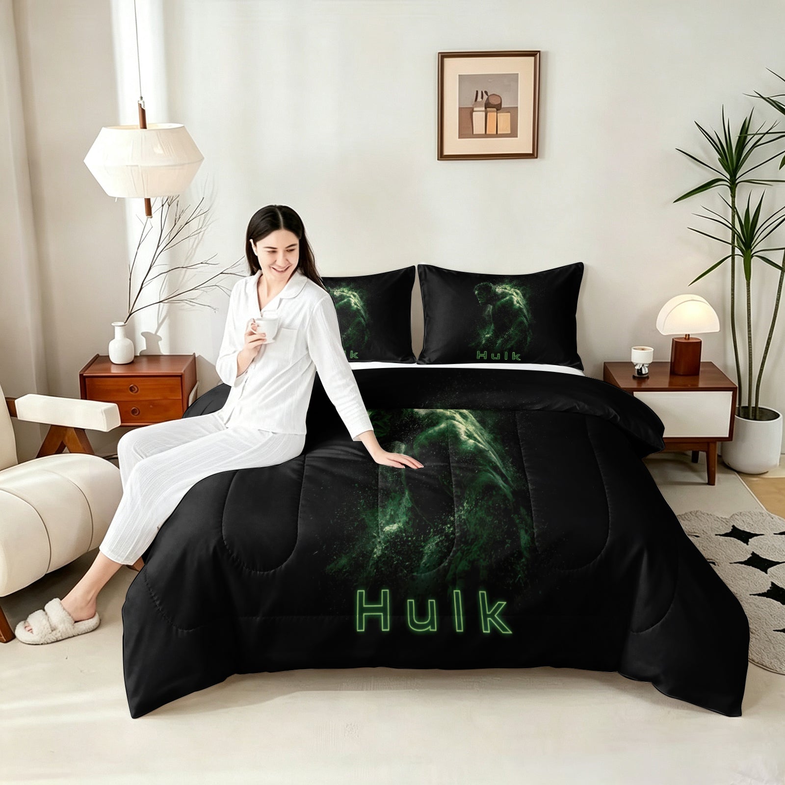 Marvel Rivals Hulk Comforter Pillowcase Sets Blanket All Season Reversible Quilted Duvet
