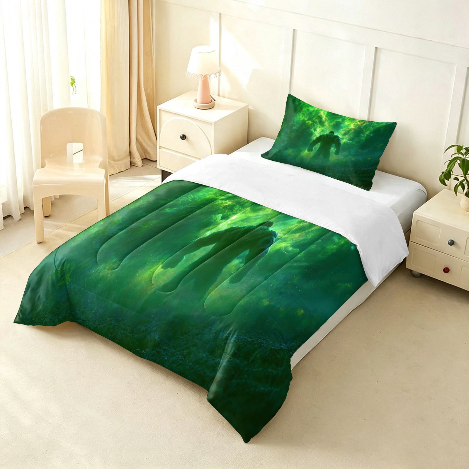 Marvel Rivals Hulk Comforter Pillowcase Sets Blanket All Season Reversible Quilted Duvet