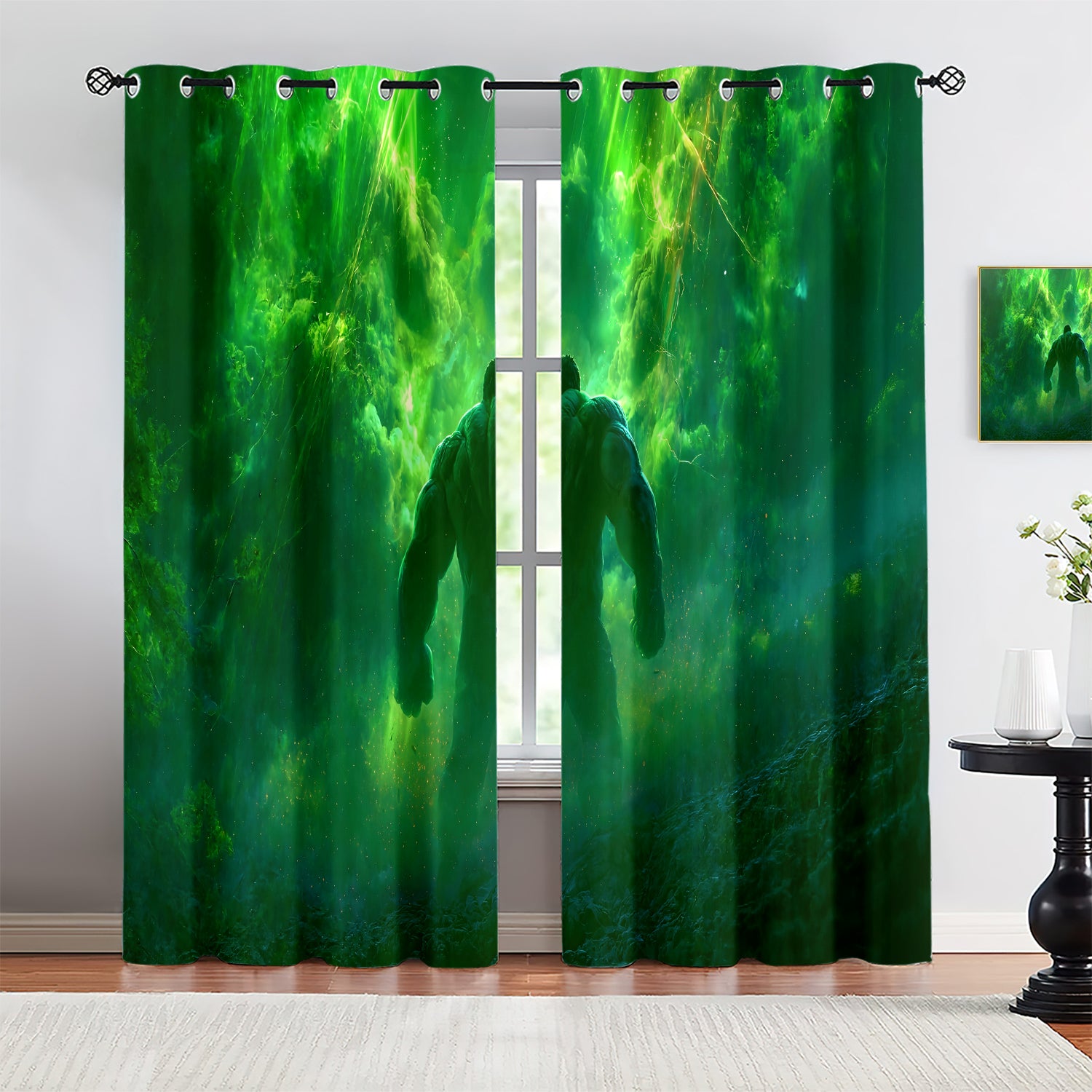 Marvel Rivals Hulk Blackout Curtains Drapes For Window Treatment Set
