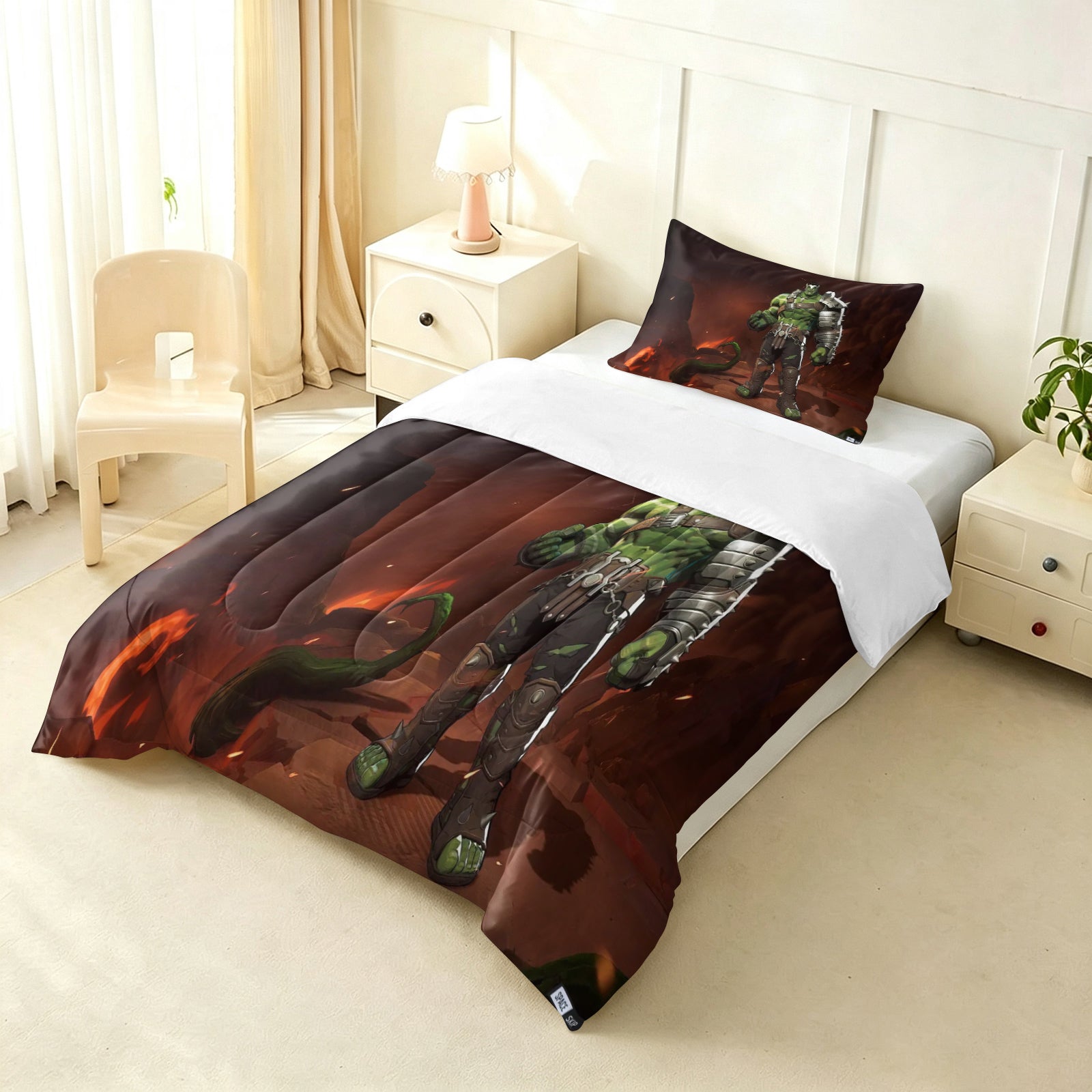 Marvel Rivals Hulk Comforter Pillowcase Sets Blanket All Season Reversible Quilted Duvet