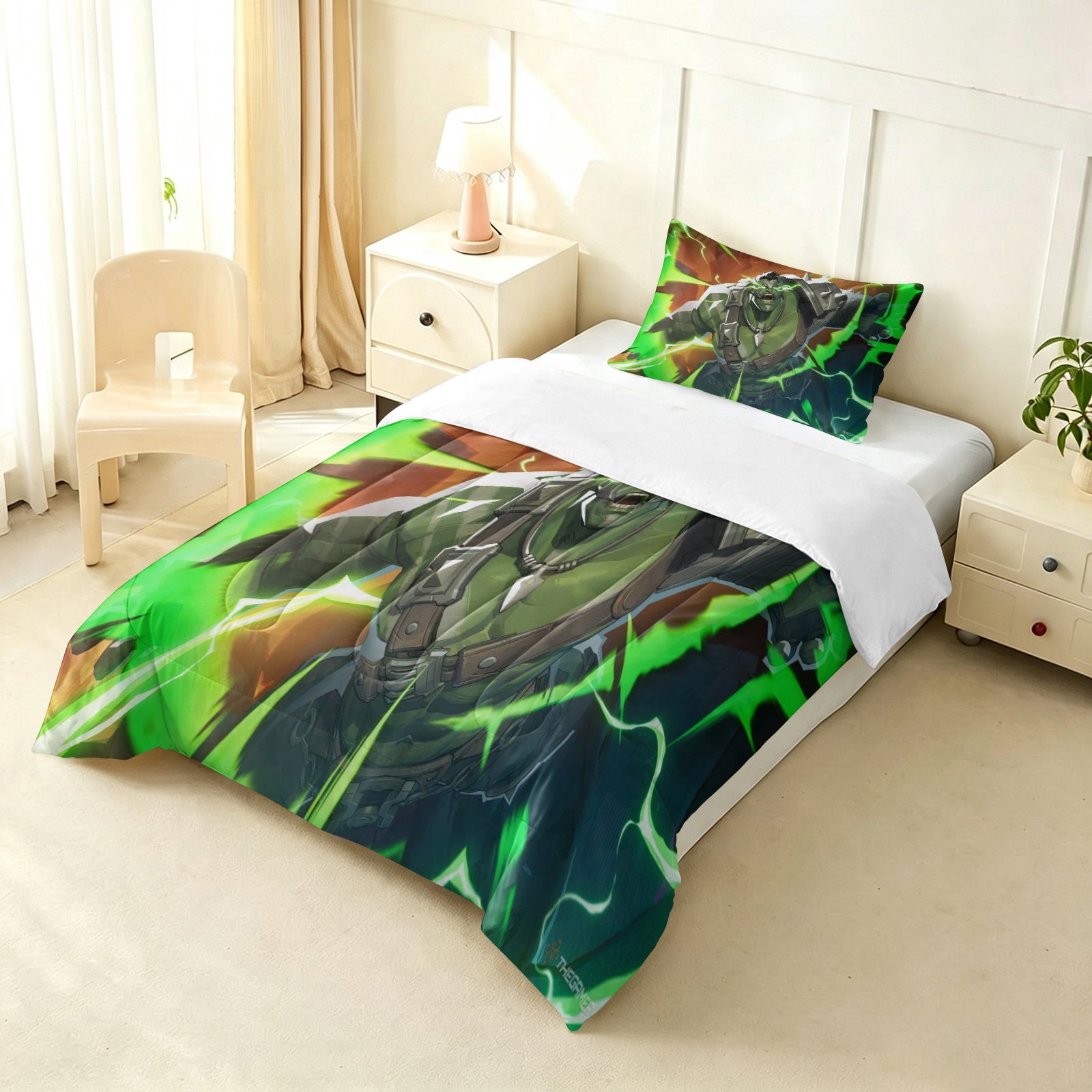 Marvel Rivals Hulk Comforter Pillowcase Sets Blanket All Season Reversible Quilted Duvet