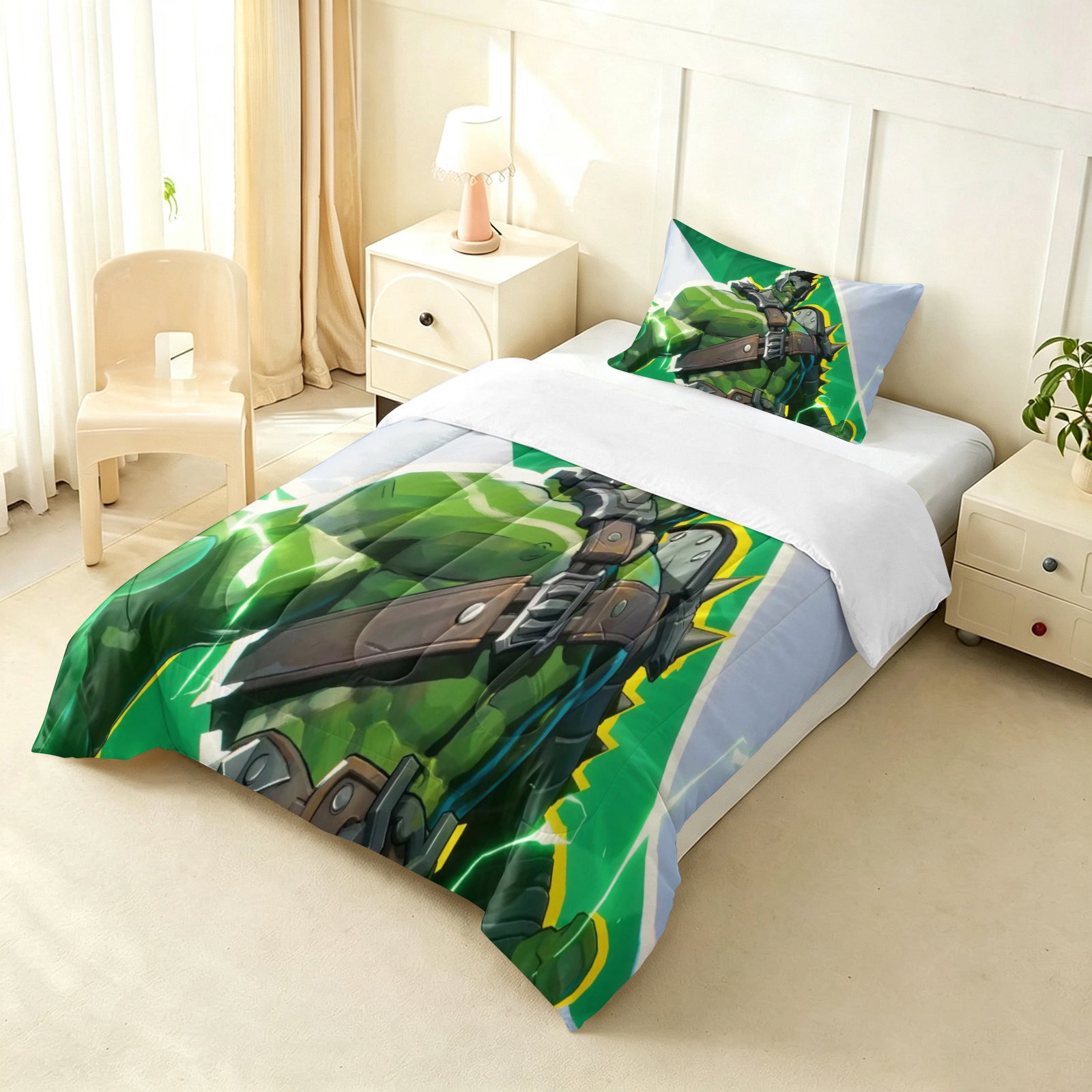 Marvel Rivals Hulk Comforter Pillowcase Sets Blanket All Season Reversible Quilted Duvet