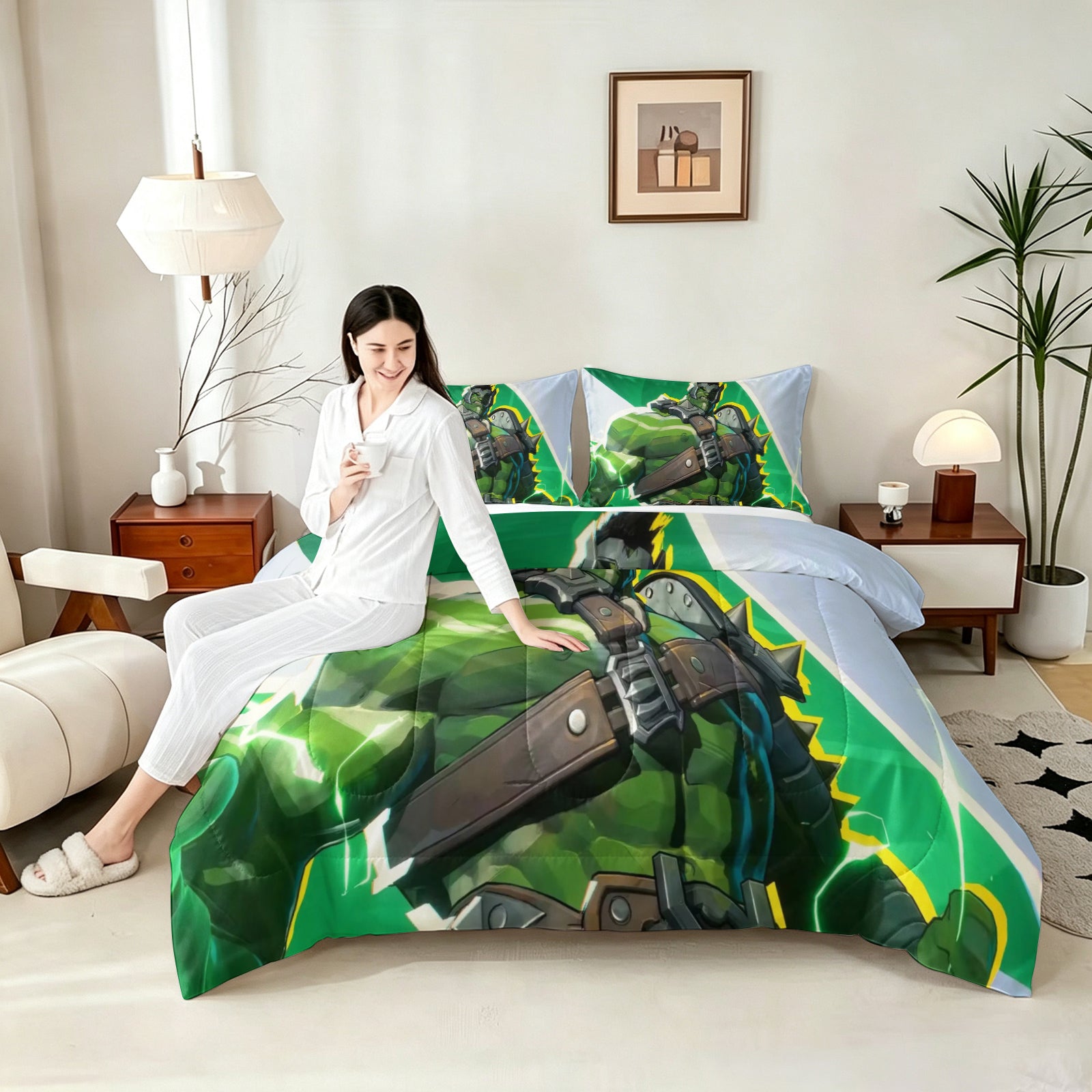 Marvel Rivals Hulk Comforter Pillowcase Sets Blanket All Season Reversible Quilted Duvet