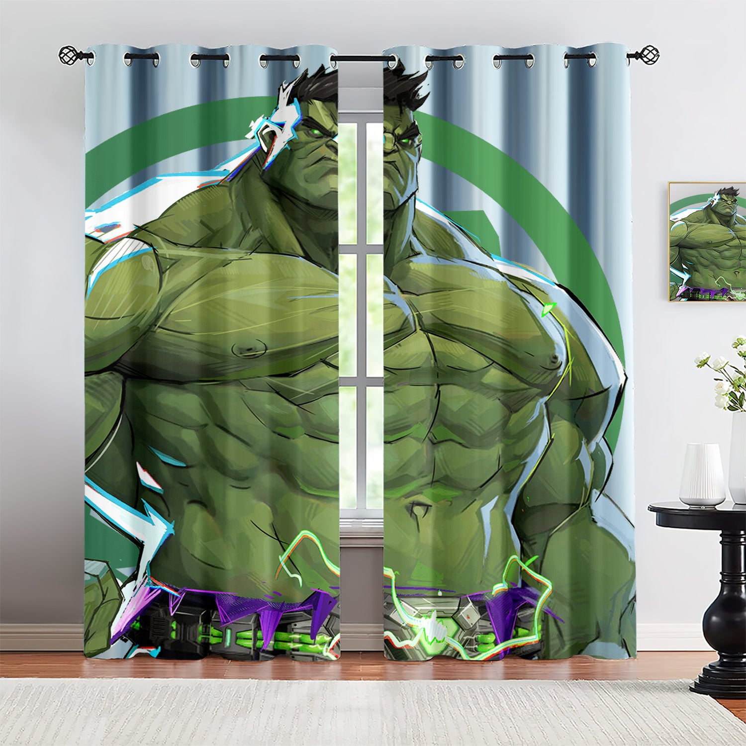 Marvel Rivals Hulk Blackout Curtains Drapes For Window Treatment Set