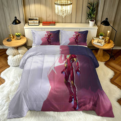 Marvel Rivals Iron Man Comforter Pillowcase Sets Blanket All Season Reversible Quilted Duvet