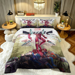 Marvel Rivals Iron Man Comforter Pillowcase Sets Blanket All Season Reversible Quilted Duvet