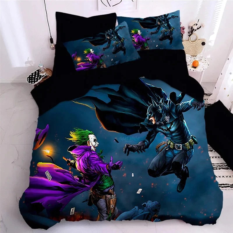 Joker Arthur Fleck Clown Duvet Cover Quilt Case Pillowcase Bedding Set