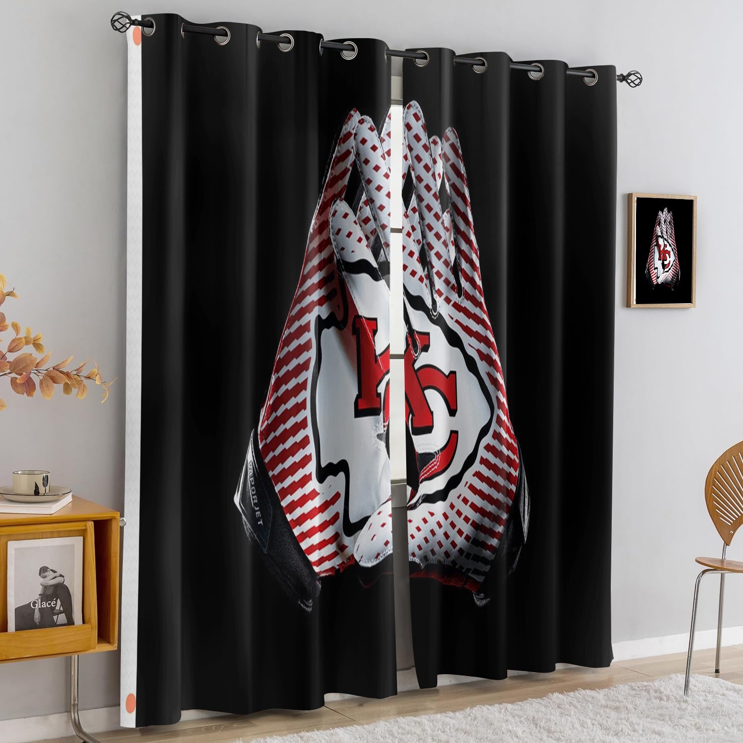 Kansas City Chiefs Blackout Curtains Drapes For Window Treatment Set