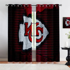 Kansas City Chiefs Blackout Curtains Drapes For Window Treatment Set