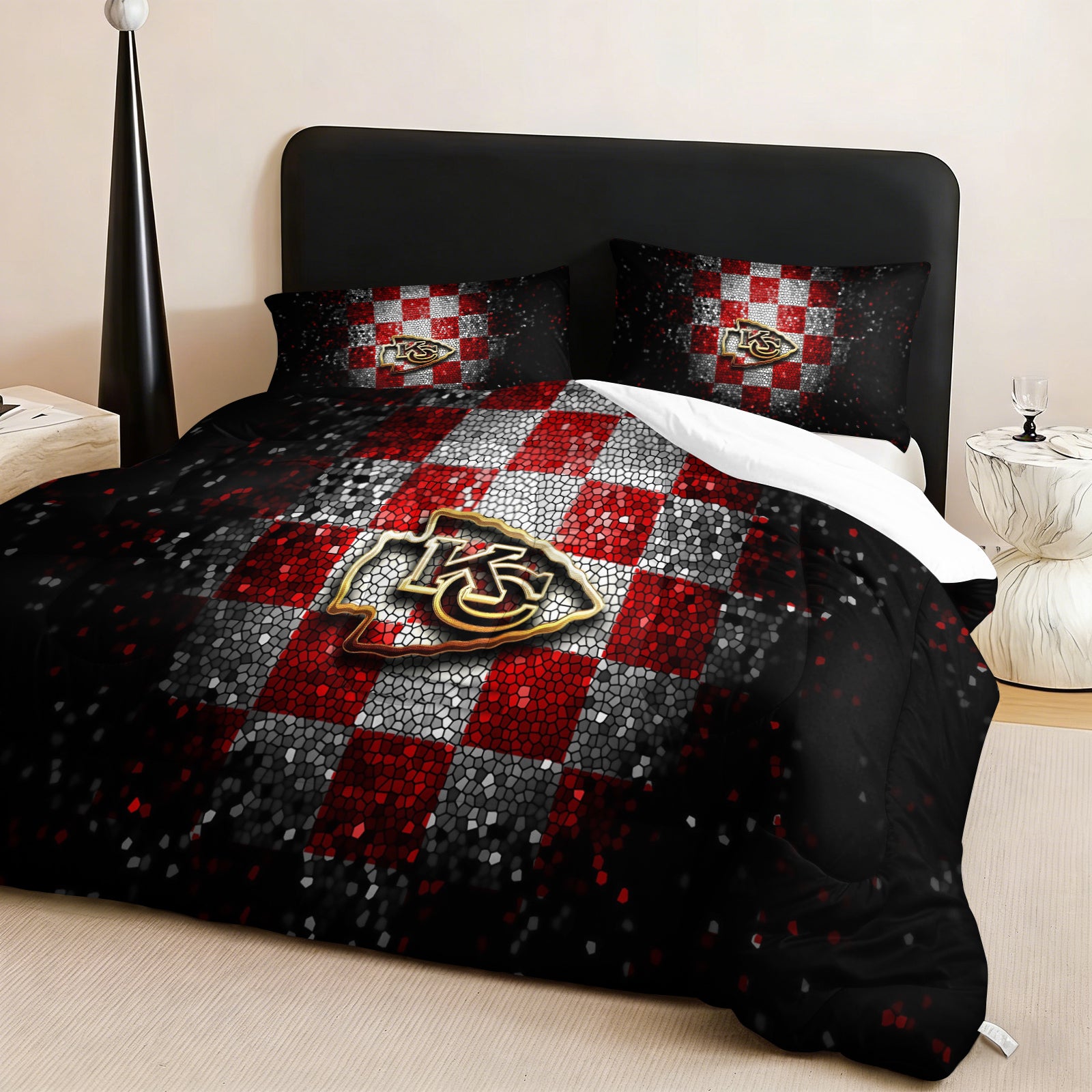 Kansas City Chiefs Comforter Pillowcase Sets Blanket All Season Reversible Quilted Duvet