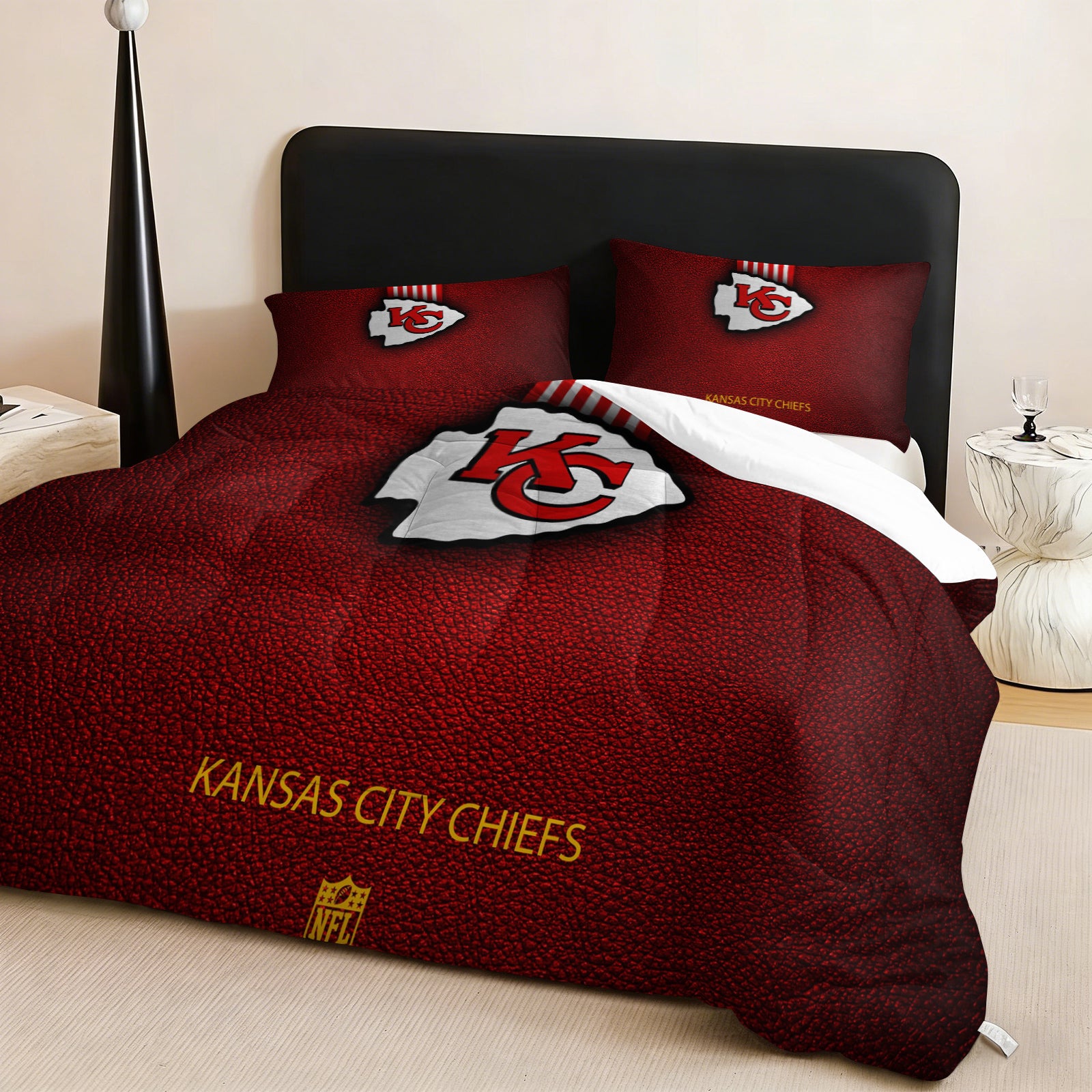 Kansas City Chiefs Comforter Pillowcase Sets Blanket All Season Reversible Quilted Duvet